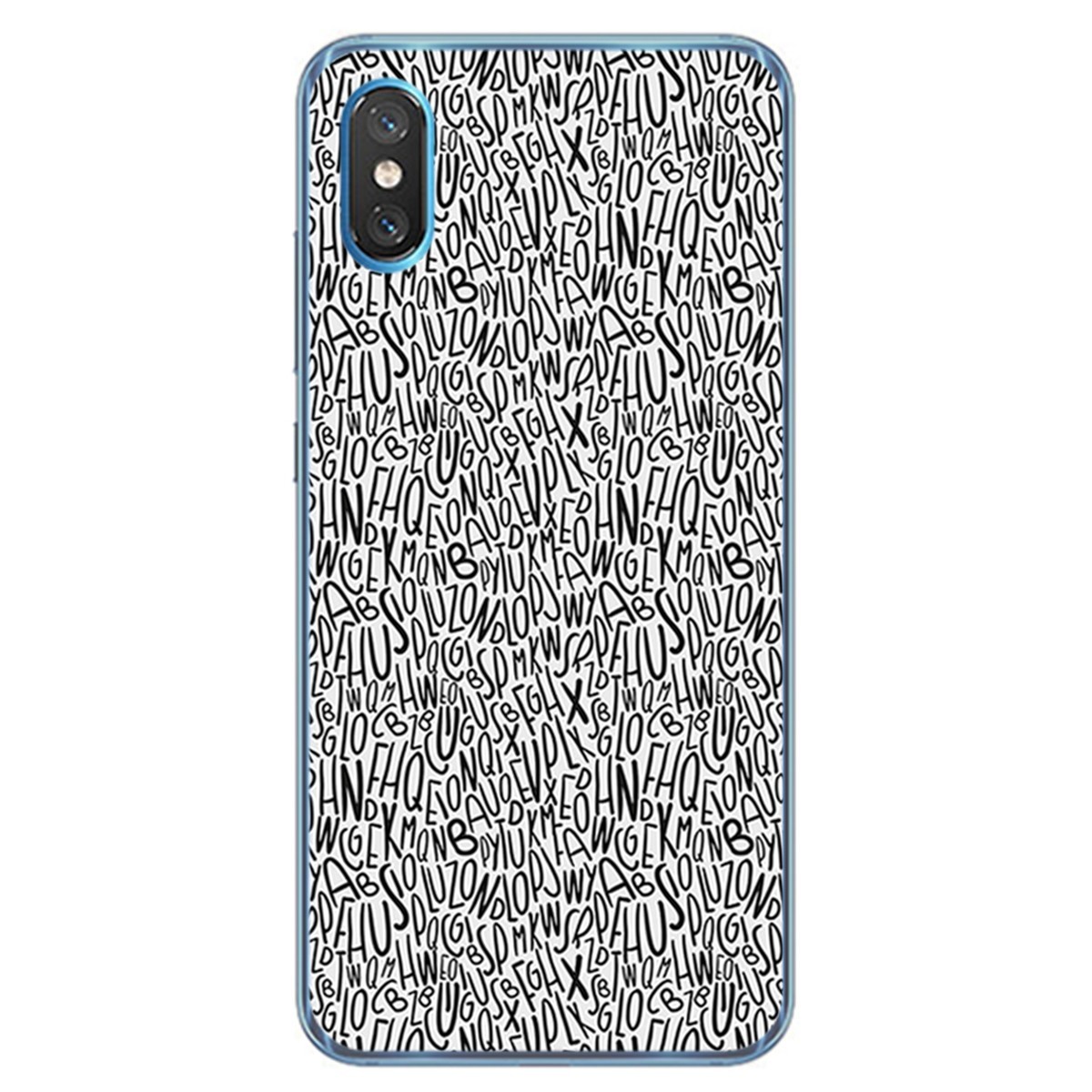 Funda Gel Tpu para Xiaomi Mi 8 Pro diseño Letras Dibujos