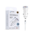 Kit Cargador de Coche Wephone WB02 Dual 38W + Cable USB-C a USB-C 1m Blanco