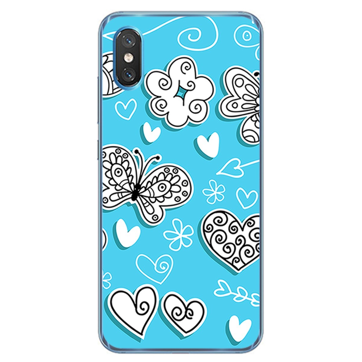 Funda Gel Tpu para Xiaomi Mi 8 Pro diseño Mariposas Dibujos
