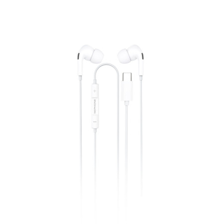 Auriculares con Cable Wephone WE04 In-Ear – Conector USB-C Blanco