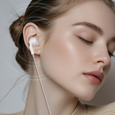 Auriculares con Cable Wephone WE04 In-Ear – Conector USB-C Blanco