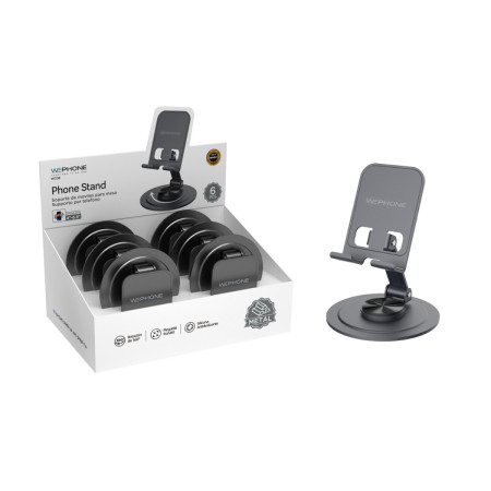 Soporte de Escritorio Metálico Wephone WC08 – Base Giratoria 360°,Plegable y Antideslizante,Bronce