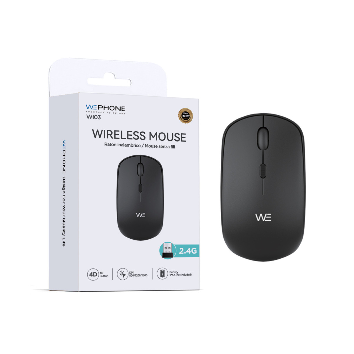 Ratón Inalámbrico Wephone WI03 4D – Conexión...