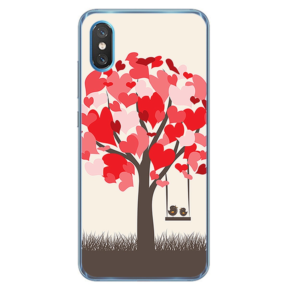 Funda Gel Tpu para Xiaomi Mi 8 Pro diseño Pajaritos Dibujos