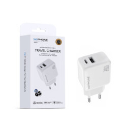 Cargador de Pared Wephone WA07 GaN 20W Dual – USB-C PD +...
