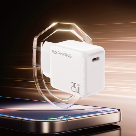 Cargador de Pared Wephone WA10 GaN 25W – USB-C Power Delivery Blanco