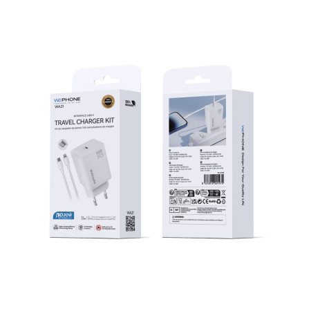 Cargador USB-C de 20W + Cable USB-C a Lightning (1m) - WA21
