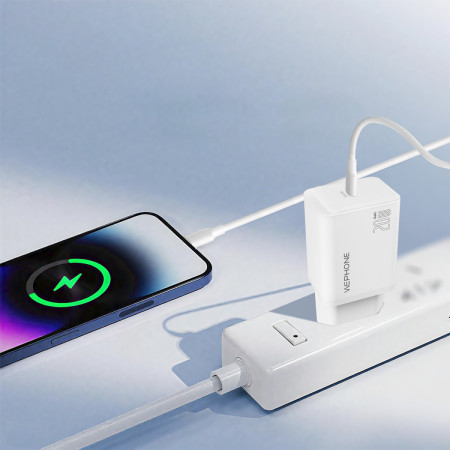 Cargador USB-C de 20W + Cable USB-C a Lightning (1m) - WA21
