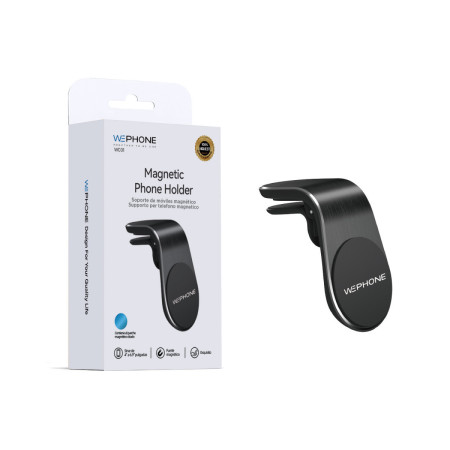 Soporte Magnético para Coche Wephone WC01 – Clip Universal para Rejilla,Metálico,Negro