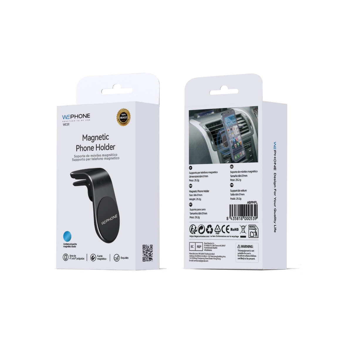 Soporte Magnético para Coche Wephone WC01 –...
