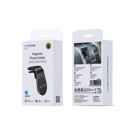 Soporte Magnético para Coche Wephone WC01 – Clip Universal para Rejilla,Metálico,Negro