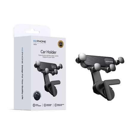 Soporte de Coche por Gravedad Wephone WC10 – Ajuste Automático,Sujeción en 5 Puntos,Negro