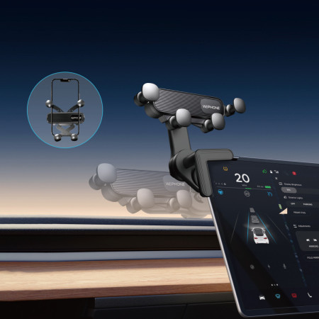 Soporte de Coche por Gravedad Wephone WC10 – Ajuste Automático,Sujeción en 5 Puntos,Negro