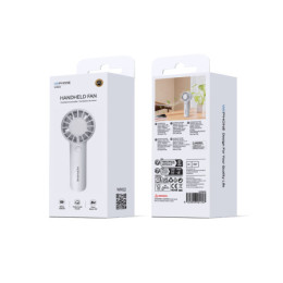 Mini Ventilador de Mano Recargable Wephone WN02 Blanco – 3 Niveles,1200mAh y Ergonómico de Alto Rendimiento 2