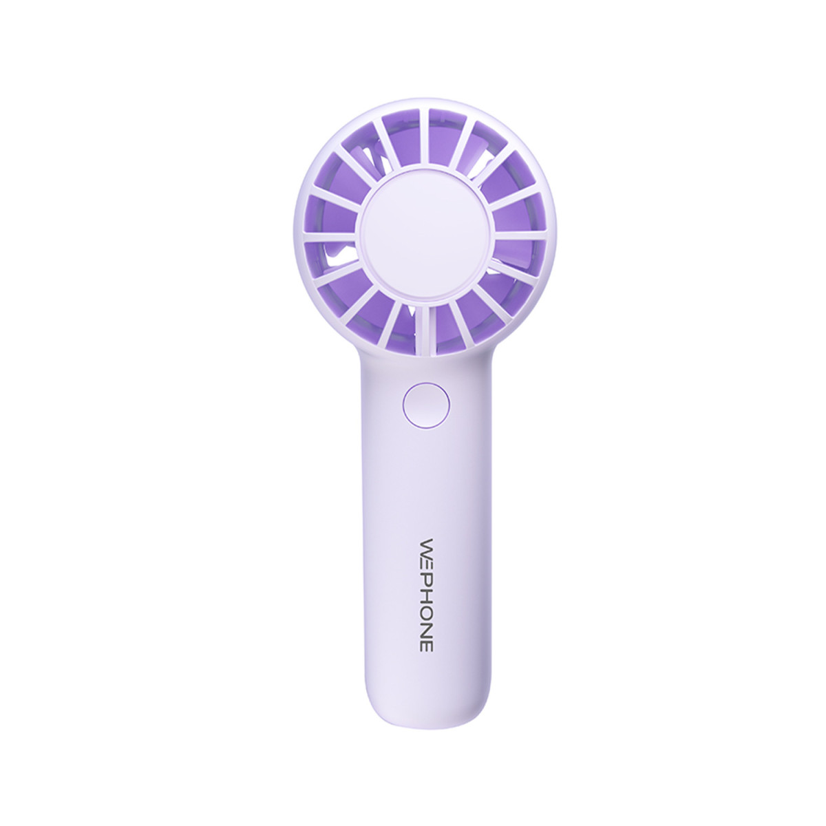 Mini Ventilador de Mano Recargable Wephone WN02 Morado – 3 Niveles,1200mAh y Ergonómico de Alto Rendimiento