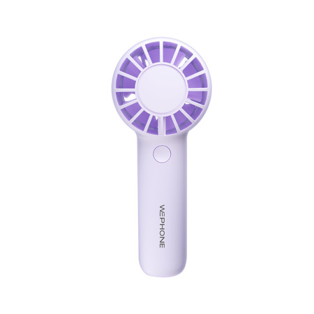 Mini Ventilador de Mano Recargable Wephone WN02 Morado – 3 Niveles,1200mAh y Ergonómico de Alto Rendimiento