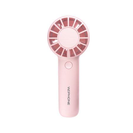 Mini Ventilador de Mano Recargable Wephone WN02 Rosa – 3 Niveles,1200mAh y Ergonómico de Alto Rendimiento