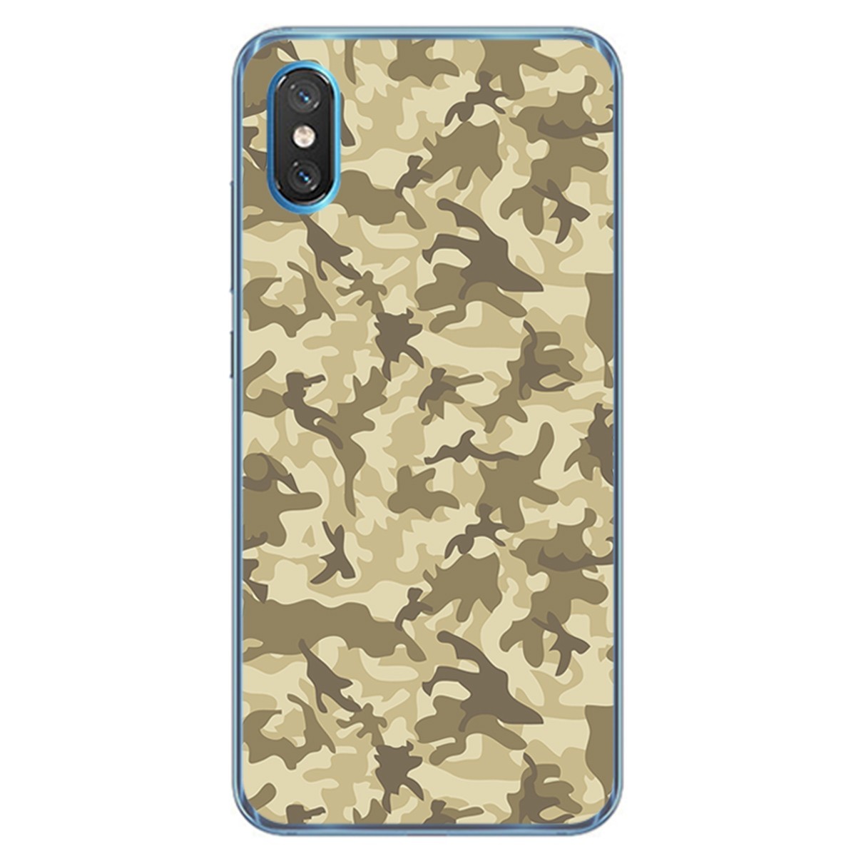 Funda Gel Tpu para Xiaomi Mi 8 Pro diseño Sand Camuflaje Dibujos