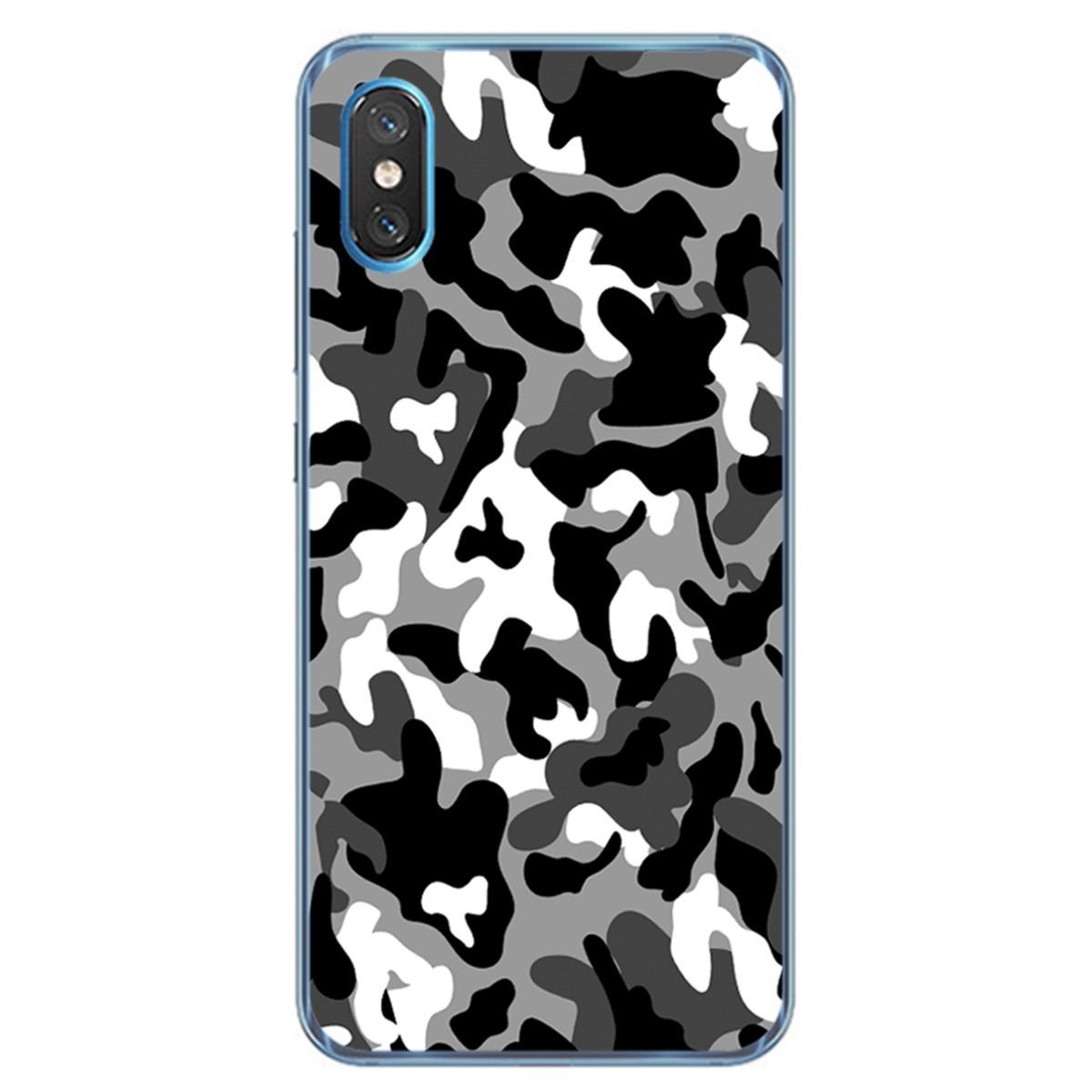 Funda Gel Tpu para Xiaomi Mi 8 Pro diseño Snow Camuflaje Dibujos