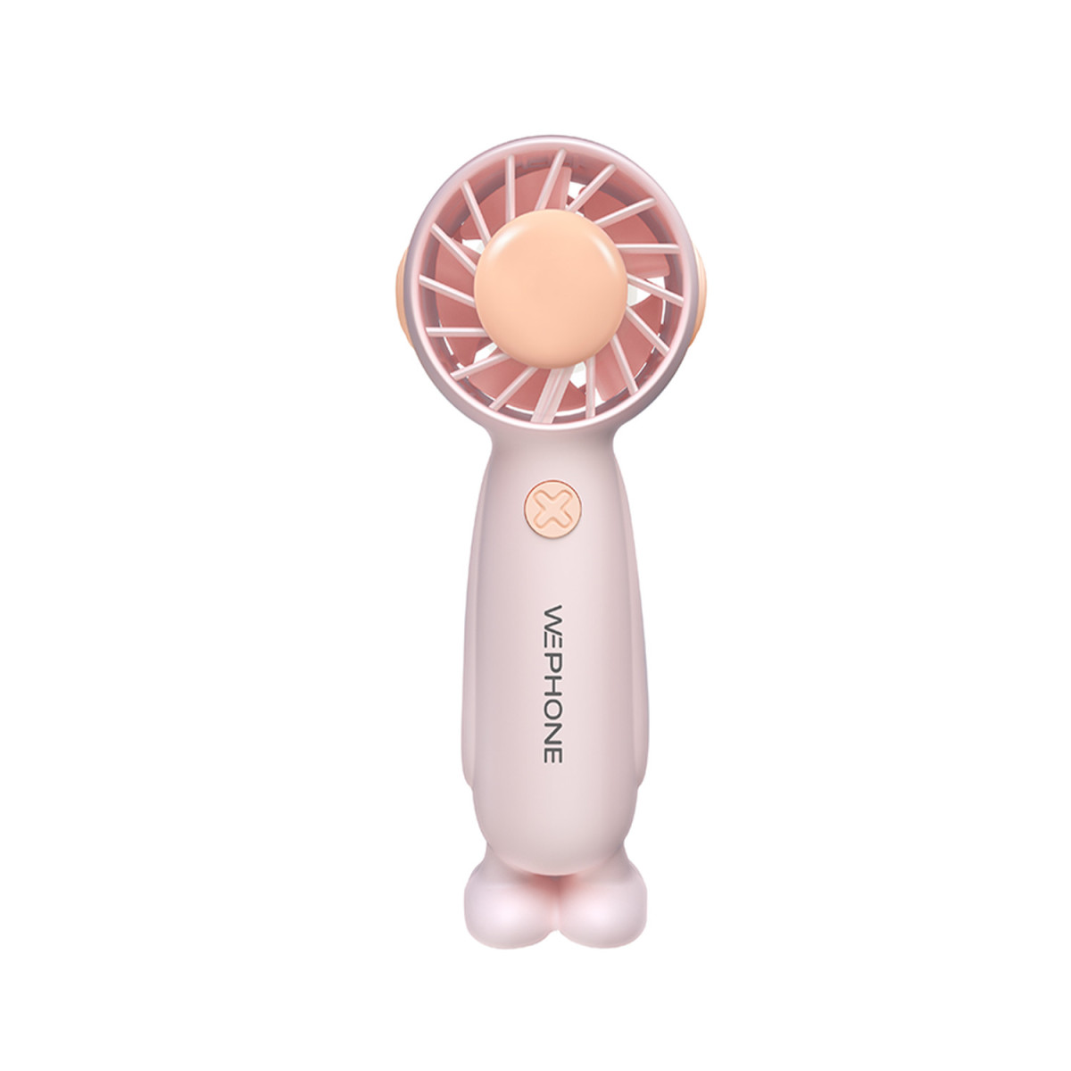 Ventilador de Mano Portátil Wephone WN03 – 3 Velocidades,Batería de 1200mAh y Ergonómico con Base de Apoyo Rosa