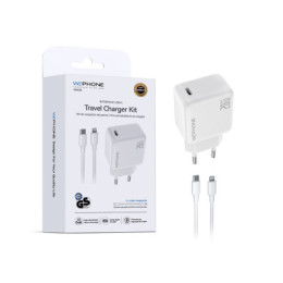 Kit Cargador de Pared Wephone WA06 GaN USB-C 20W + Cable...