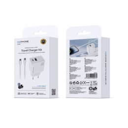 Kit Cargador de Pared Wephone WA08 GaN 20W Dual + Cable... 2