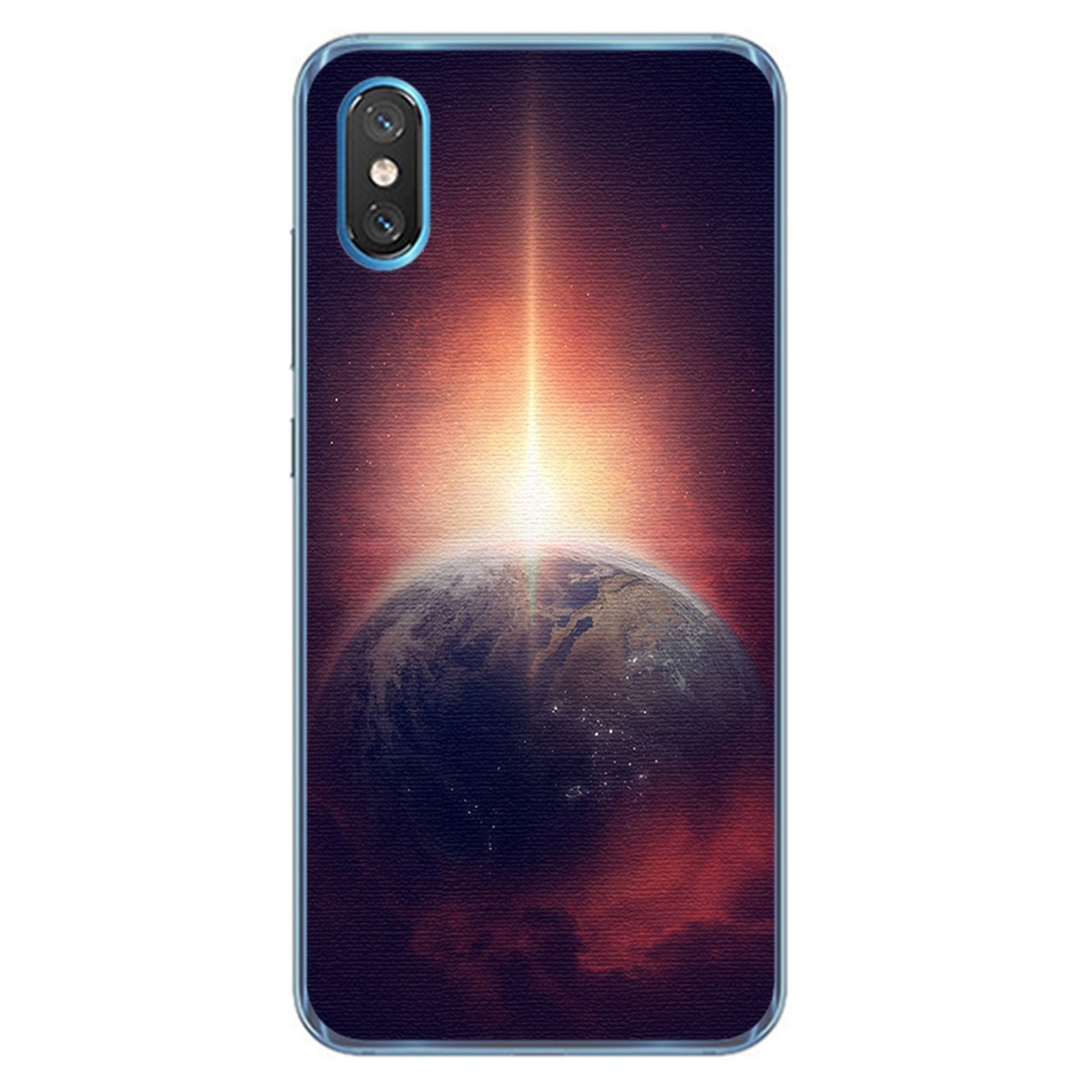 Funda Gel Tpu para Xiaomi Mi 8 Pro diseño Tierra Dibujos