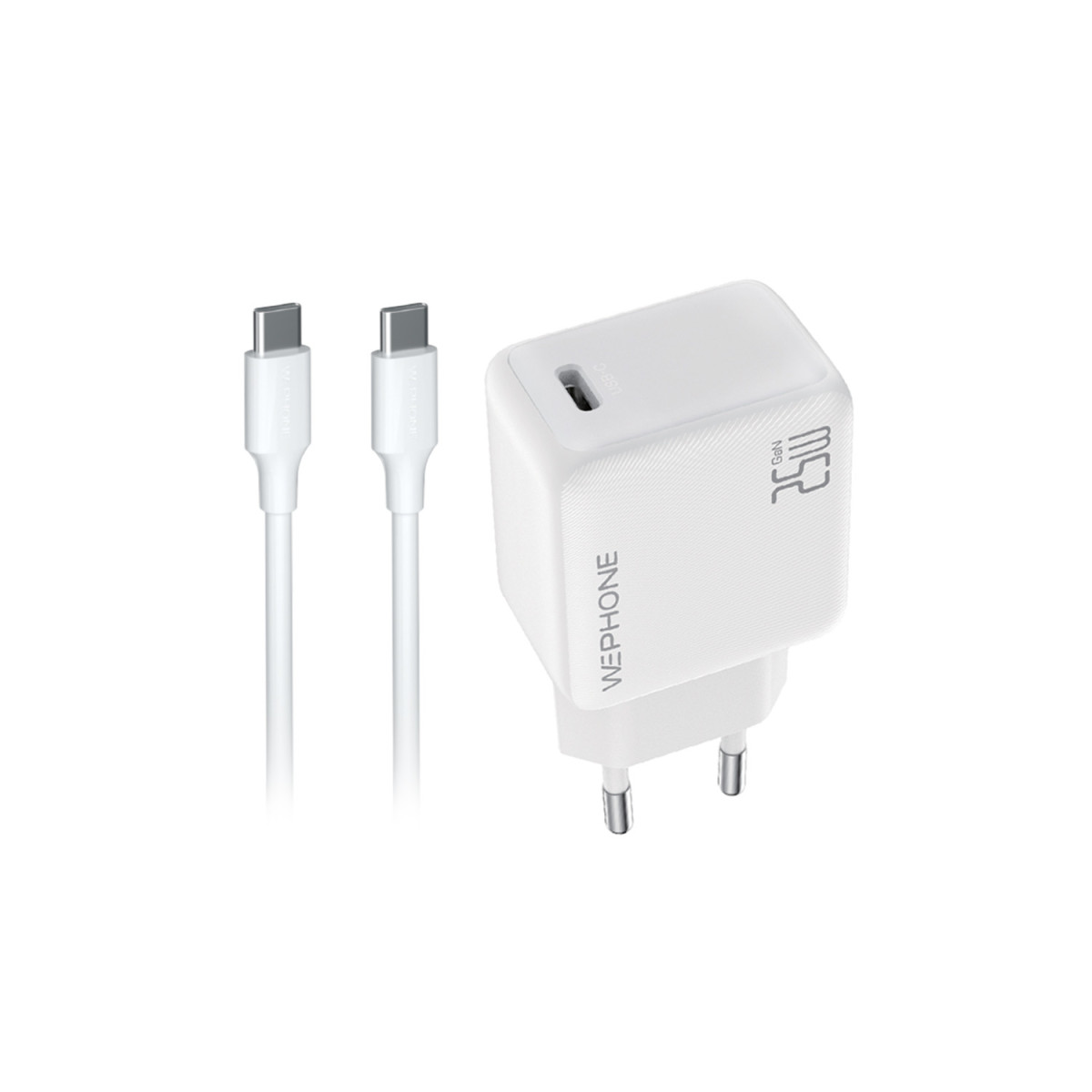 Kit Cargador de Pared Wephone WA10 GaN 25W +...
