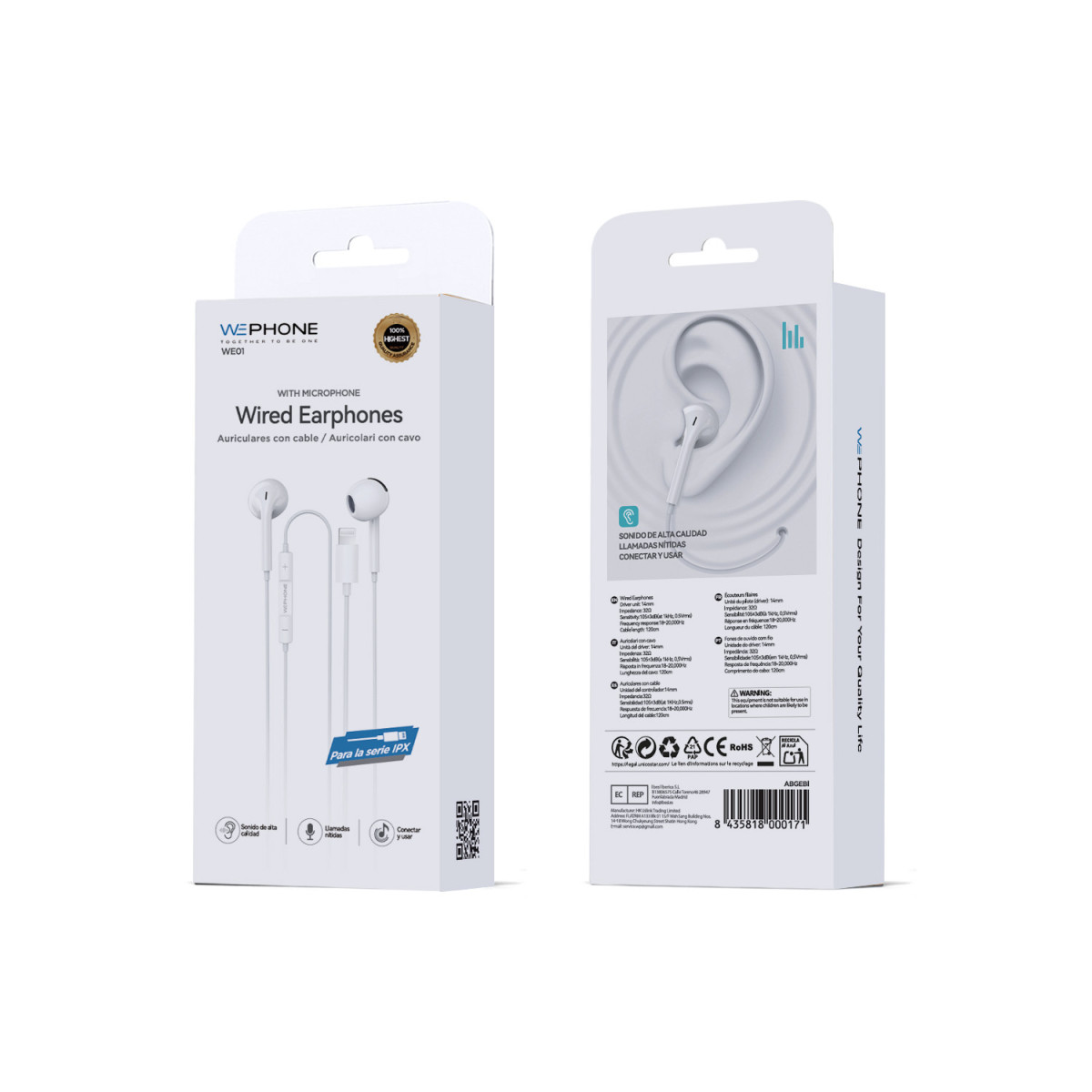 Auriculares con Cable Wephone WE01 – Conector...
