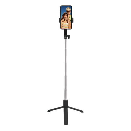Trípode y Palo Selfie Bluetooth Wephone WC12 – Retráctil 107 cm,Control Remoto,Negro
