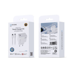 Cargador rápido Wephone WA10-CL 25W GaN USB-C PD con cable tipo C a Lightning 2