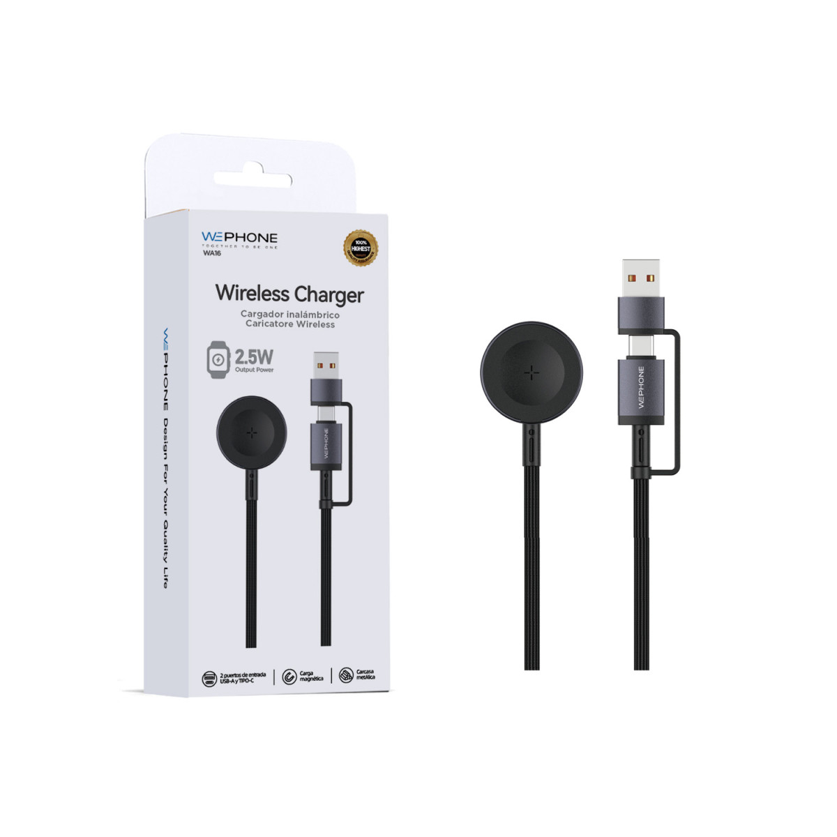 Cargador Inalámbrico Magnético Wephone WA16...