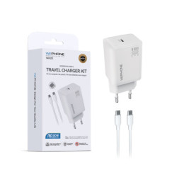 Cargador USB-C de 30W + Cable USB-C a USB-C (1m)- WA23