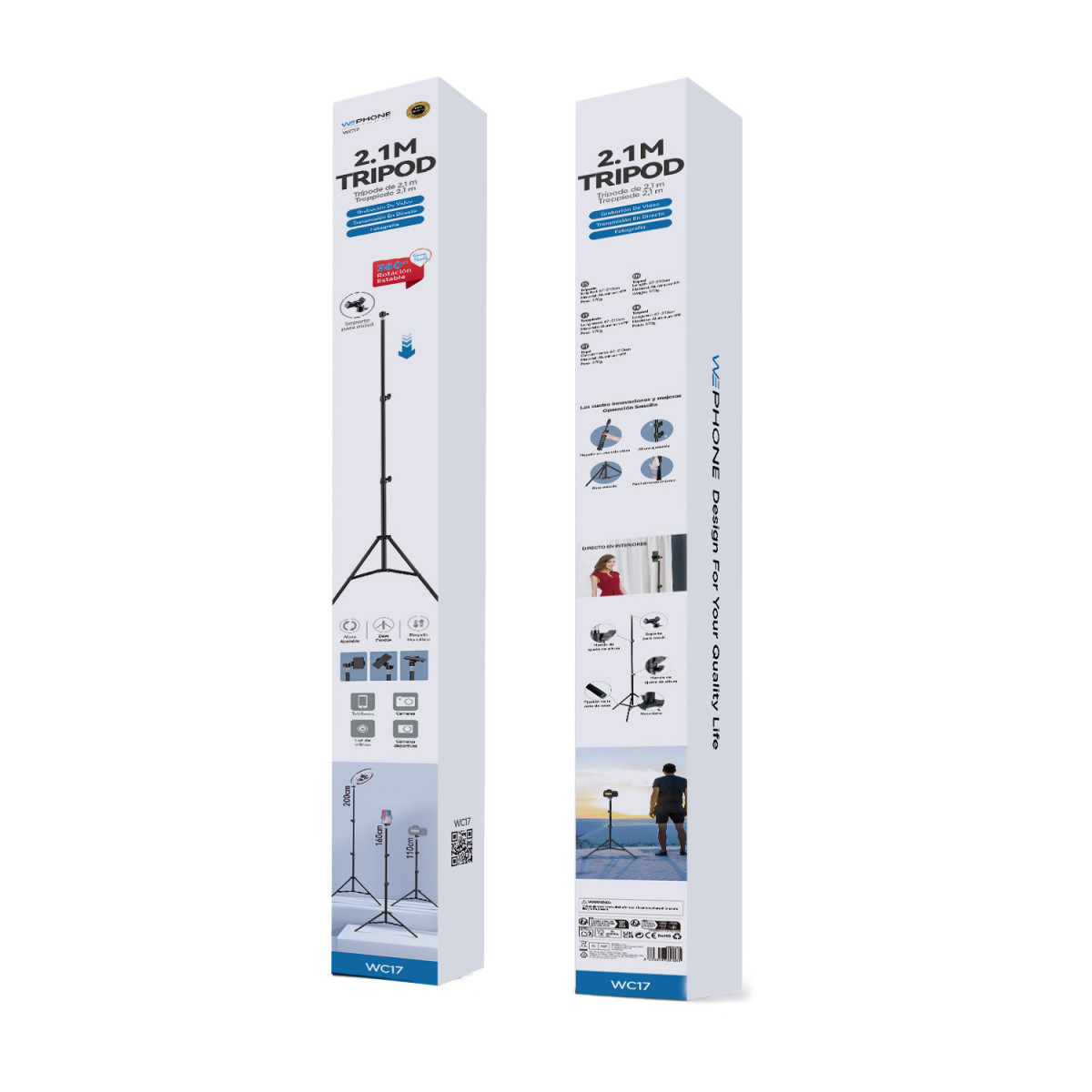 Trípode Profesional Wephone WC17 – Extensible...