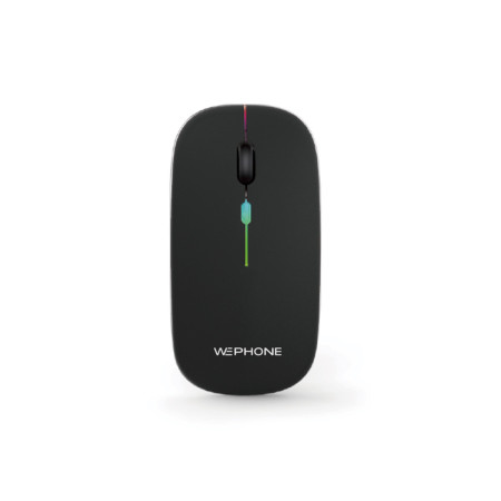 Ratón Inalámbrico Dual Wephone WI02 Negro – Bluetooth 5.1 + 2.4G con Luces RGB
