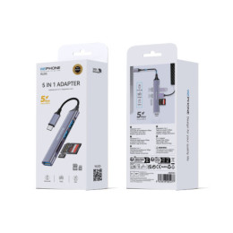 Hub Adaptador 5 en 1 Wephone WJ05 – USB-C a 3x USB 3.0... 2