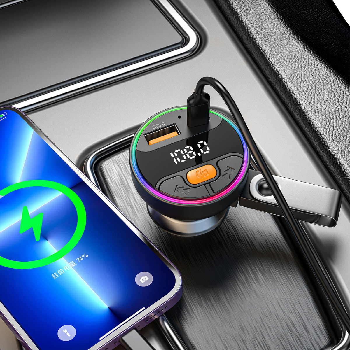 Transmisor FM Inalámbrico para Coche Wephone...