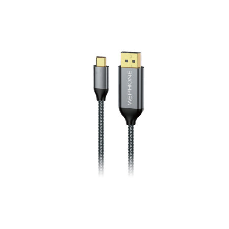 Cable Adaptador de Vídeo Wephone WD29 – USB-C a DisplayPort (1.8 m) con Resolución 4K UHD y Cubierta Trenzada