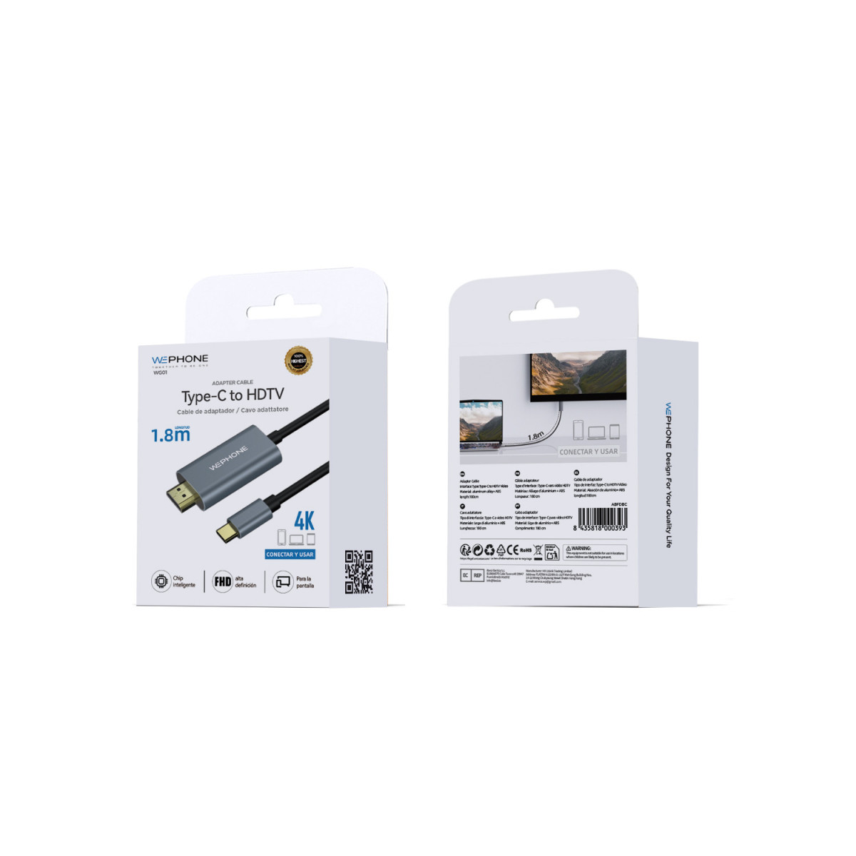 Cable Adaptador Wephone WG01 – USB Tipo-C a...
