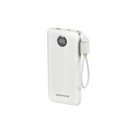Power Bank Wephone WF02 10000mAh – Carga Súper Rápida 22.5W con Cables Integrados