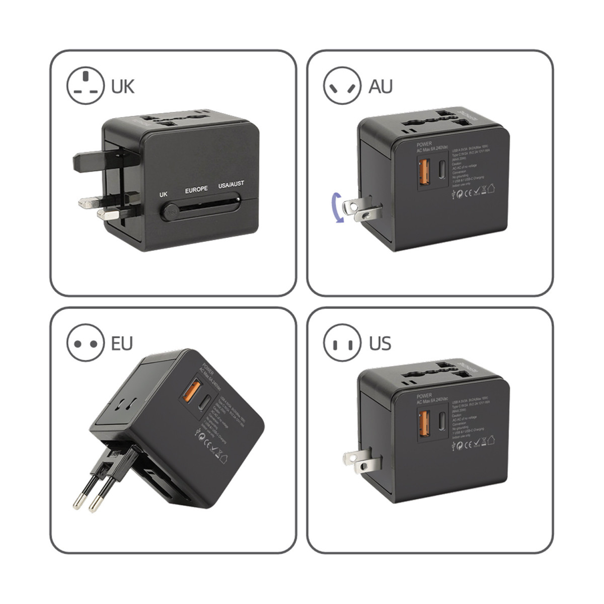 Adaptador de Viaje Universal Wephone WG11 –...