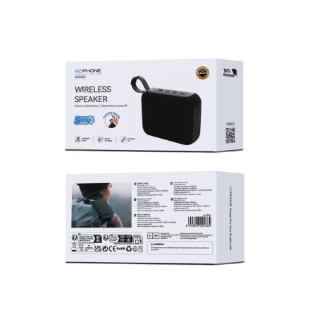 Altavoz Inalámbrico Portátil Wephone WN03 – Sonido Dynamic Soundstage,BTS 5.3 y Ultraligero con Correa de Transporte