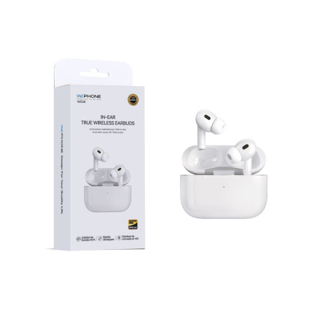 Auriculares Inalámbricos Wephone WE36 In-Ear – Bluetooth 5.0 Sonido Hi-Fi Blanco