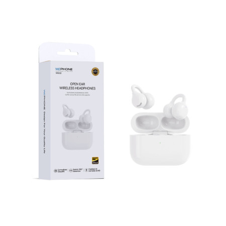 Auriculares Inalámbricos Wephone WE32 Open Ear – Bluetooth 5.0 Sonido 360° Blanco