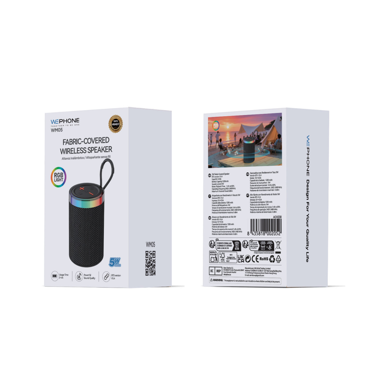 Altavoz Inalámbrico WM05 - Revestimiento de...