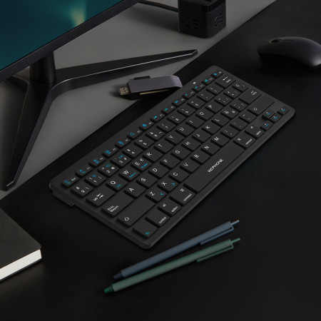Teclado Inalámbrico Wephone WO01 Dual Mode – Bluetooth + 2.4G,78 Teclas,Diseño Ultra Slim