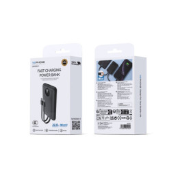 Power Bank Wephone GN108X-1 10000mAh – Carga Rápida 22.5W,Display LED y Cables Integrados (Lightning/Tipo-C) 2