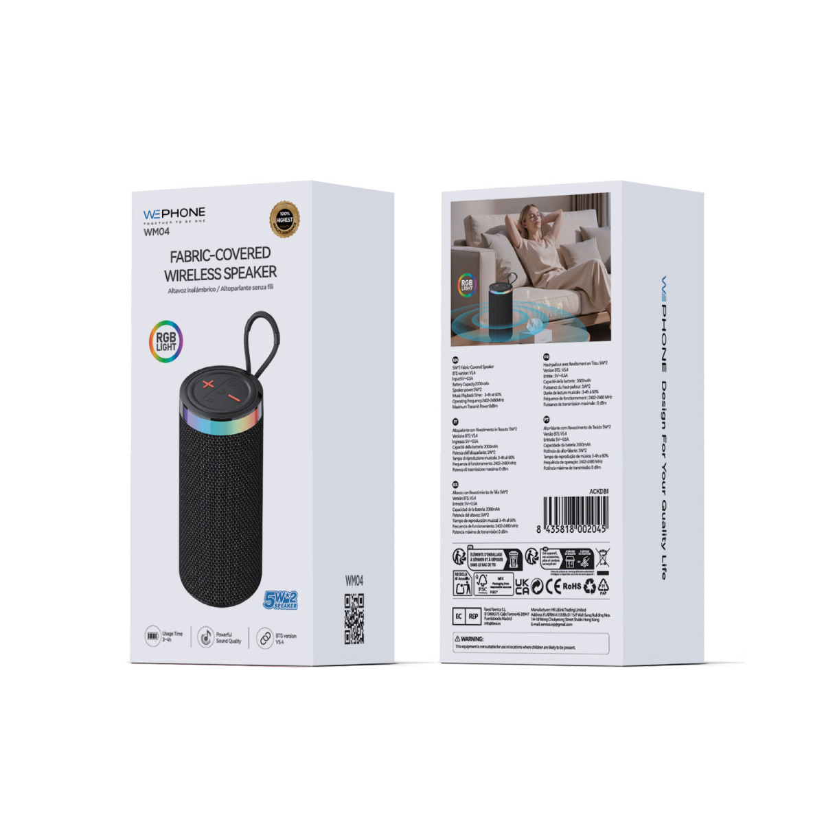 Altavoz Inalámbrico WM04 - Revestimiento de...