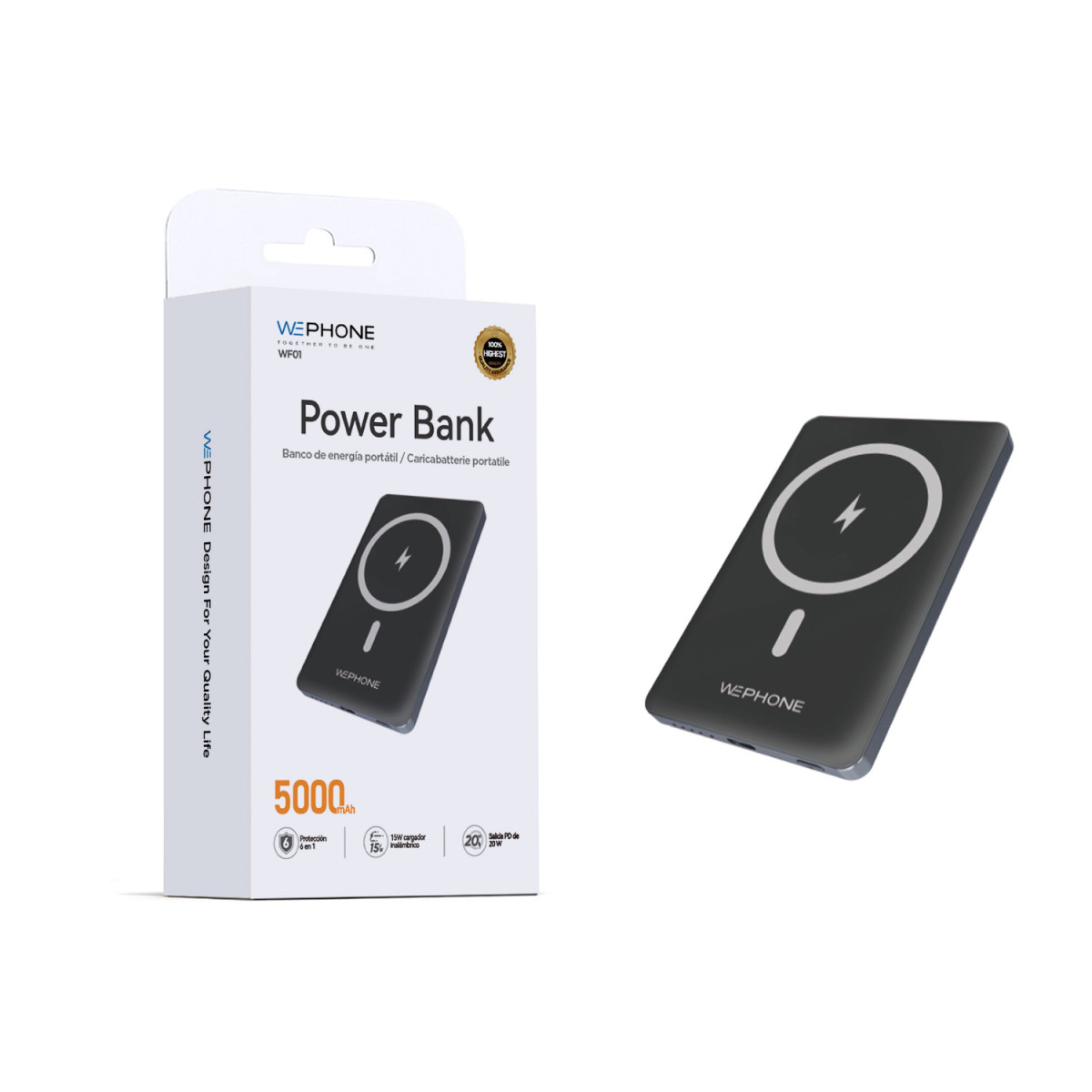 Power Bank Magnética Wephone WF01 5000mAh –...