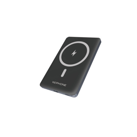 Power Bank Magnética Wephone WF01 5000mAh – Carga Inalámbrica 15W + PD 20W Negra